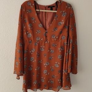 NWT forever 21 dress flowers autumn